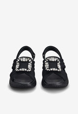 Viv' Run Crystal Buckle Sandals