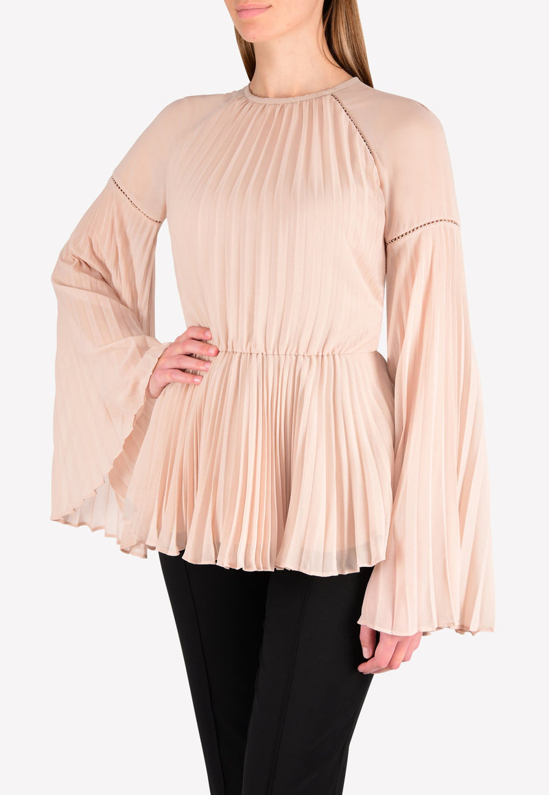 Nyla Pleated Fit &amp; Flare Top