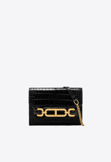 Mini Whitney Croc-Embossed Shoulder Bag