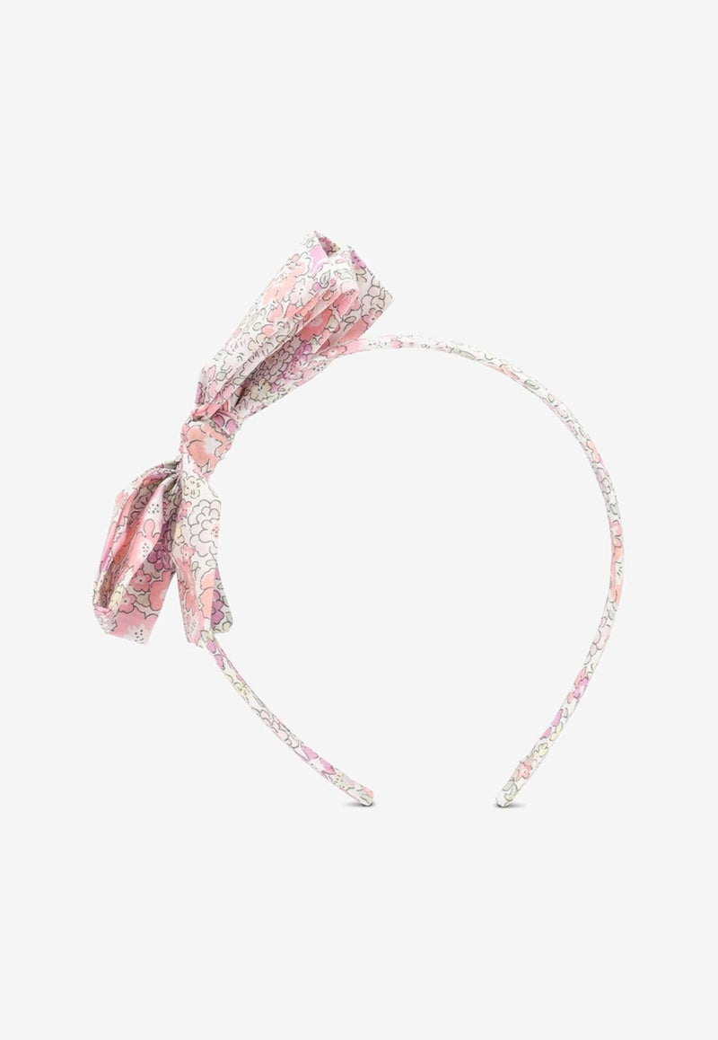 Girls Bow Floral Headband