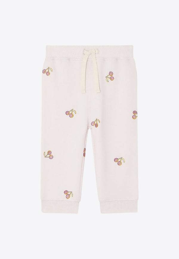 Baby Girls Bambo Logo-Embroidered Track Pants