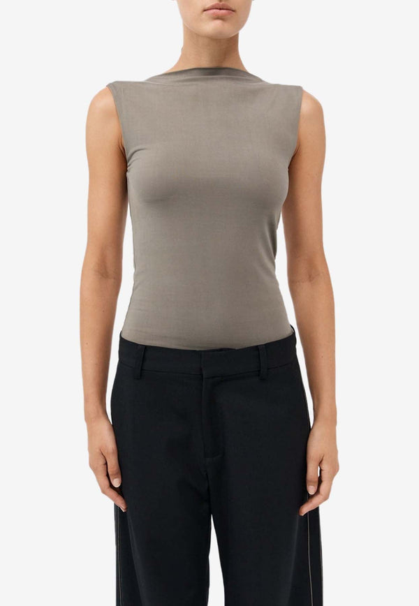 Boat-Neck Jersey Top