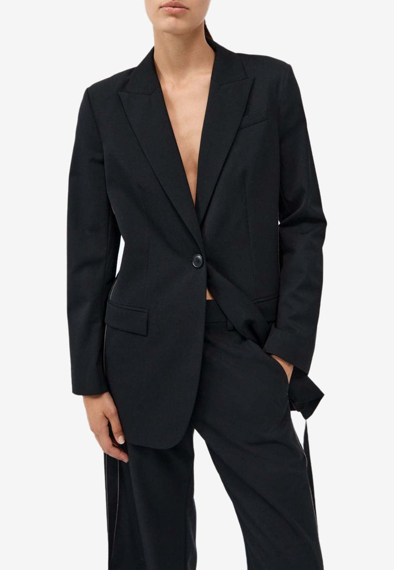 Side Stripe Single-Breasted Blazer