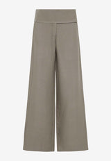 Wide Waistband Wide-Leg Pants