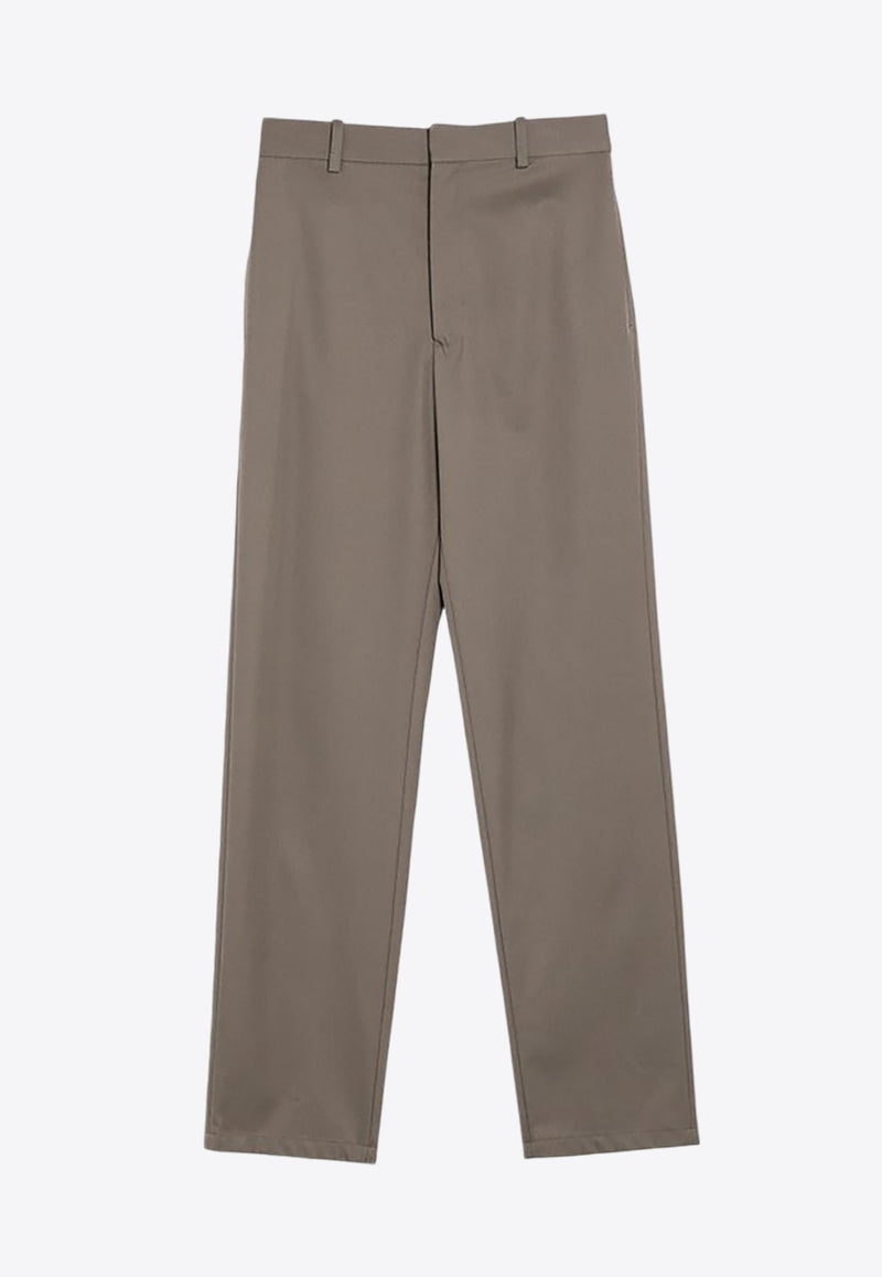 Straight-Leg Mid-Rise Pants