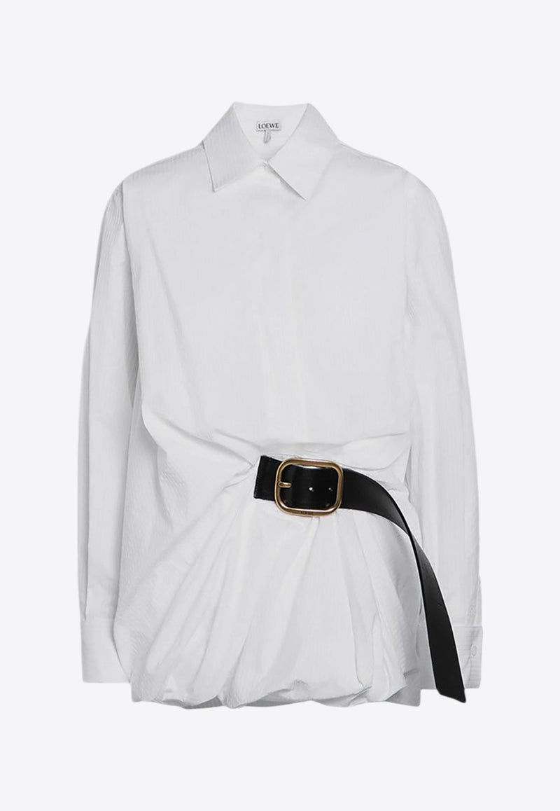 Belted Long-Sleeved Shirt