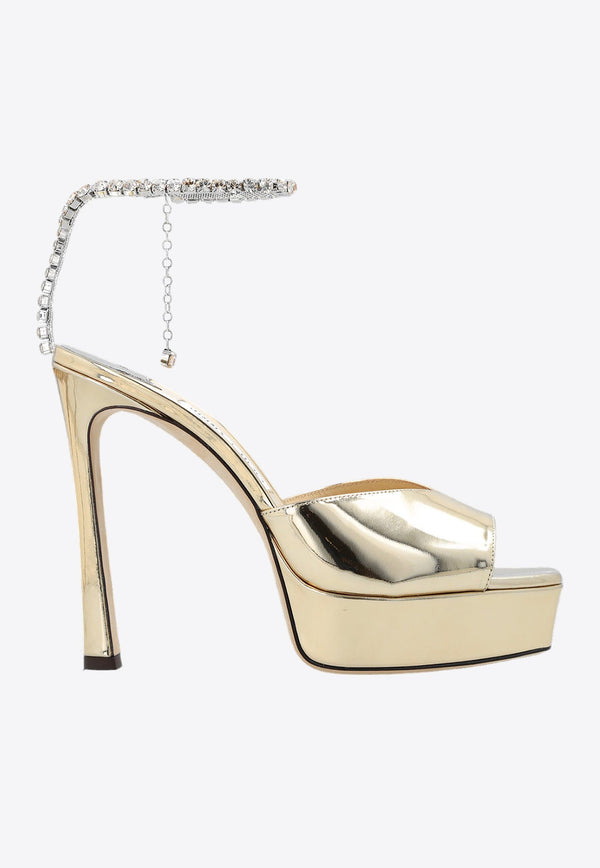 Saeda 125 Metallic Leather Platform Sandals