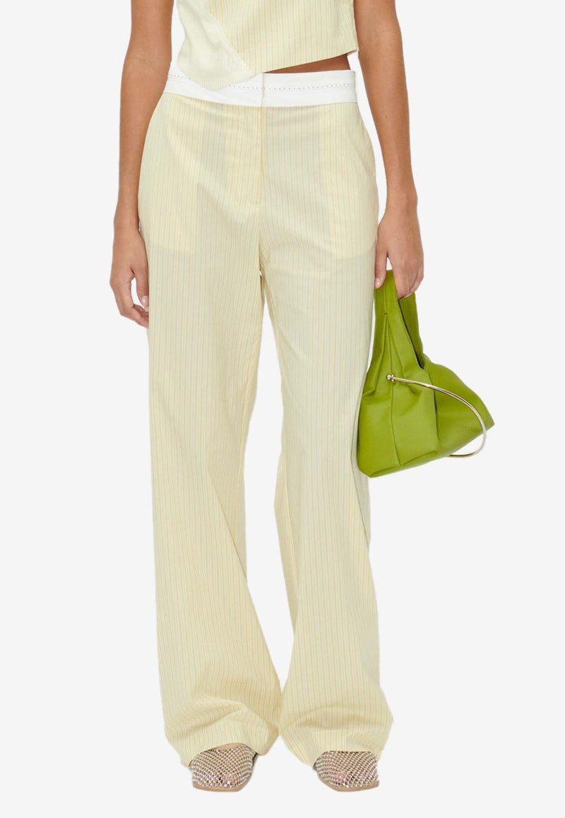 Bibbi Striped Wide-Leg Pants