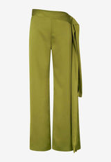 Gracie Straight-Leg Draped Pants