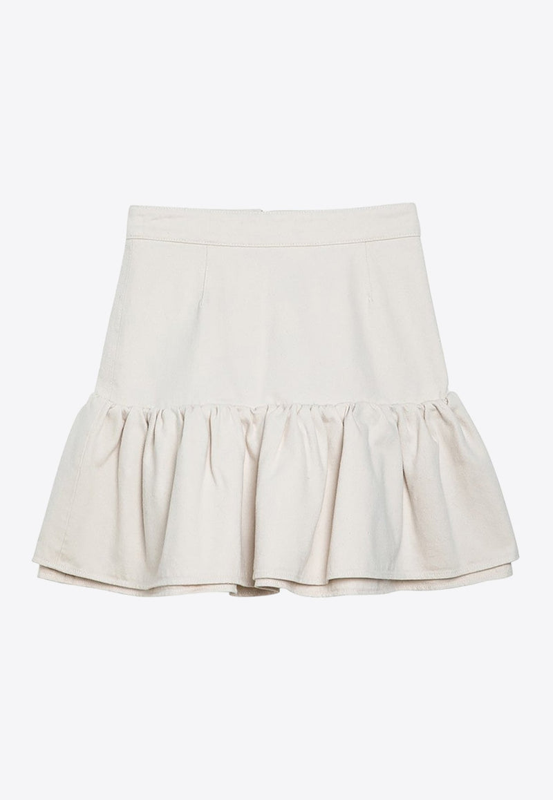 Flounced Mini Skirt