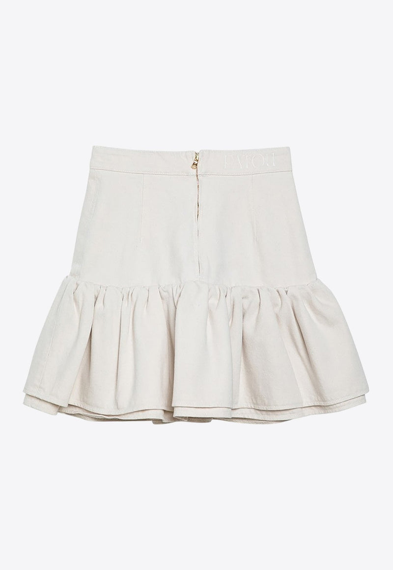 Flounced Mini Skirt