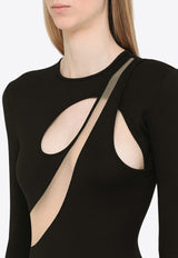 Long-Sleeved Cut-Out Bodysuit