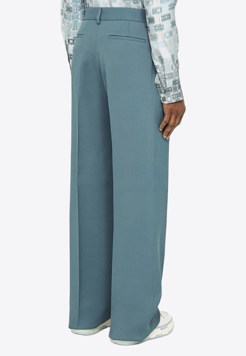 Straight-Leg Pleated Tailored Pants