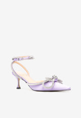 65 Double Bow Satin Pumps