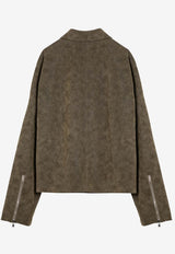 Bardem Faux Suede Zip-Up Jacket