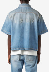 Boxy Short-Sleeved Denim Shirt