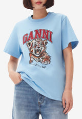 Tiger Print Logo T-shirt