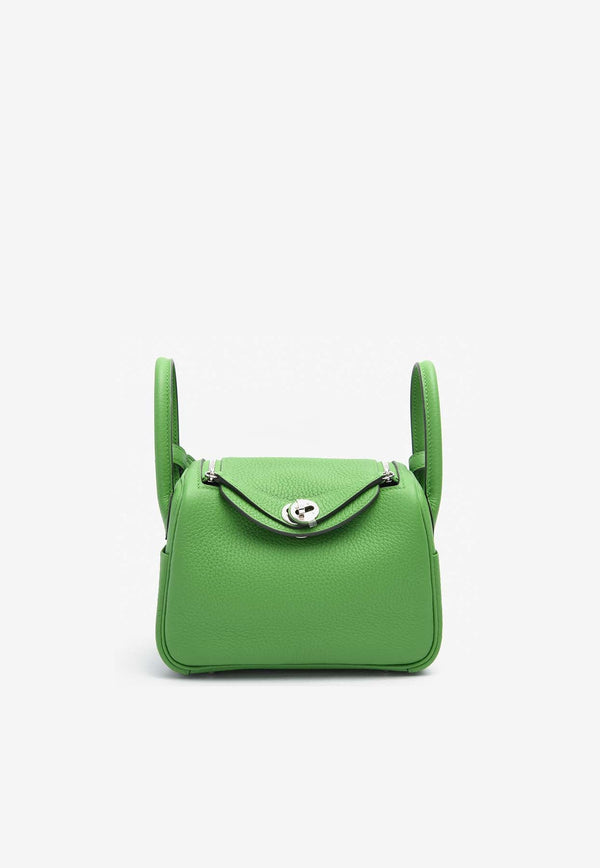 Mini Lindy 20 in Vert Yucca Clemence Leather with Palladium Hardware