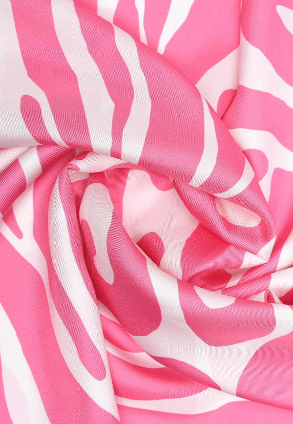 Patterned Silk Twill Scarf