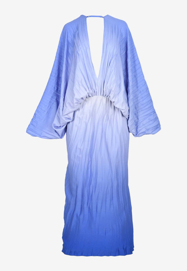 De Luxe Pleated Crepe Gown