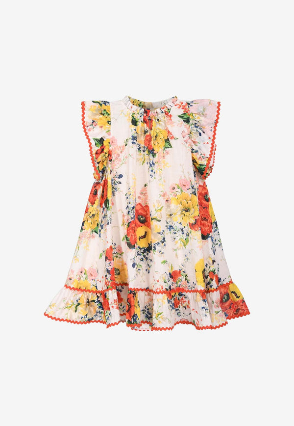 Girls Alight Floral Frill Dress