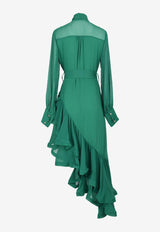 Genevieve Asymmetric Ruffled Dress