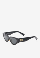 Logo Lettering Cat-Eye Sunglasses