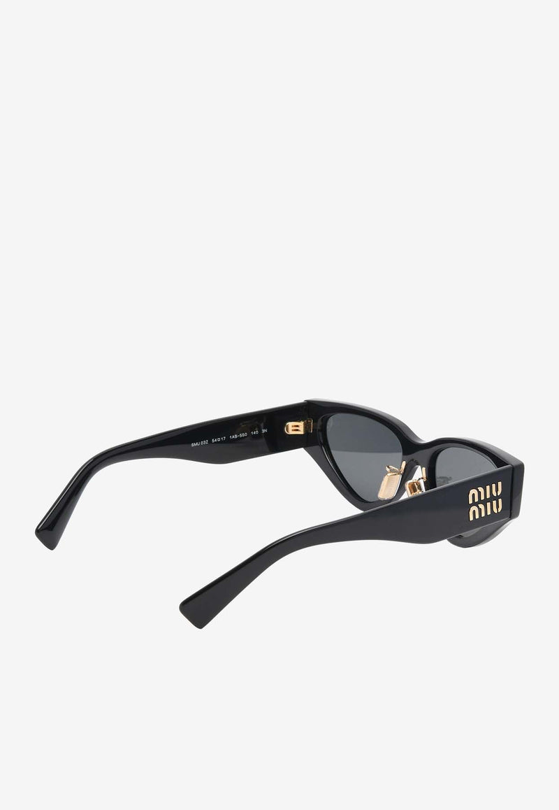 Logo Lettering Cat-Eye Sunglasses