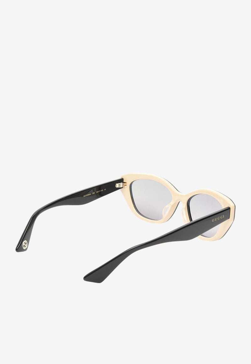 Two-Tone Cat-Eye Sunglasses