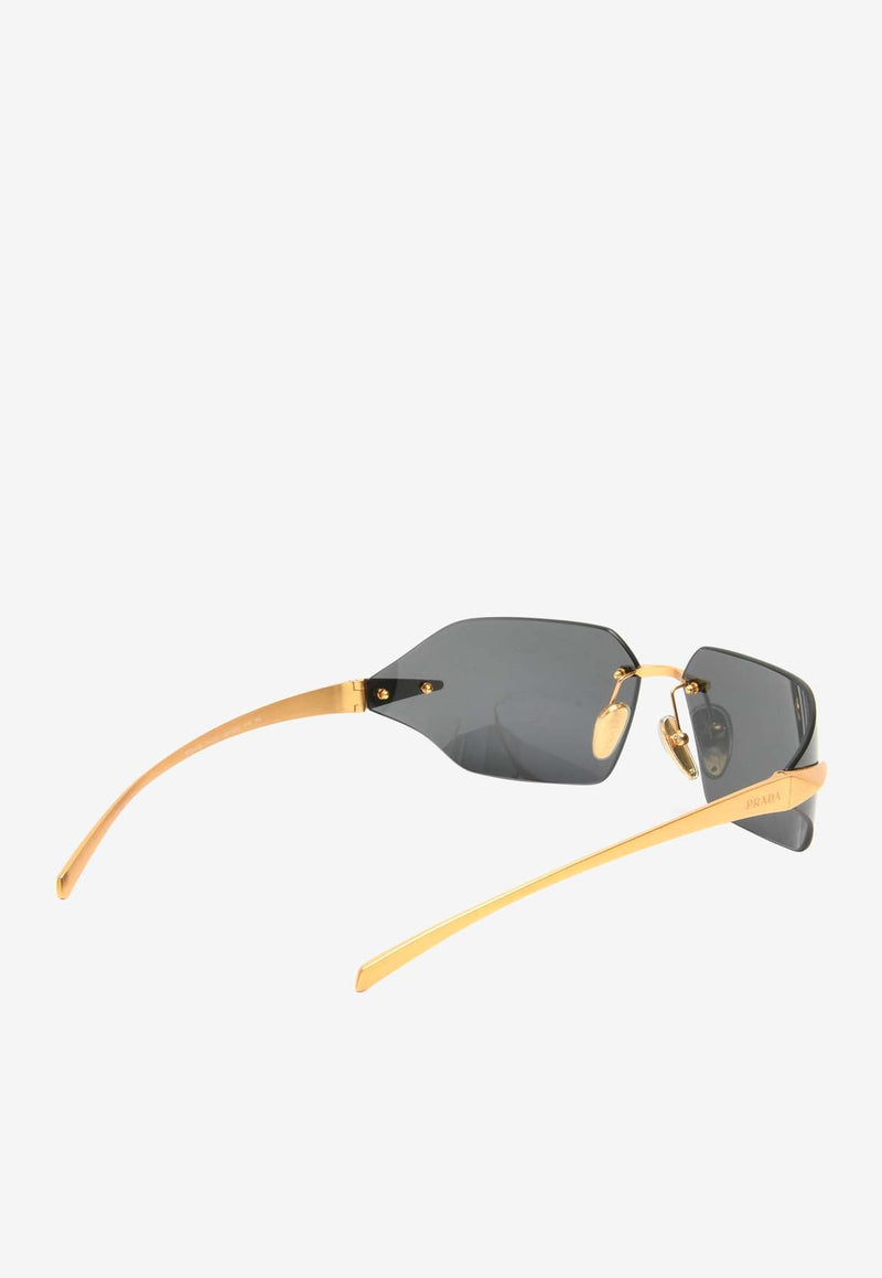 Rimless Shield Sunglasses