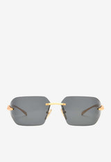 Rimless Shield Sunglasses