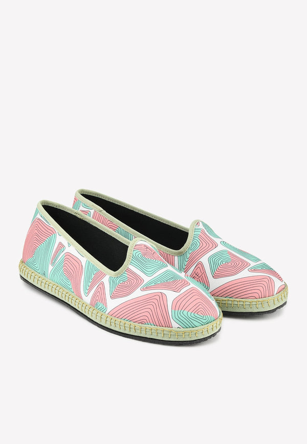 Signature Print Ballet Flats