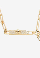 Kelly Chaine Lariat Necklace in Yellow Gold and Diamonds