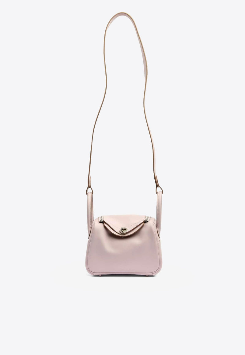 Mini Lindy 20 Verso in Mauve Pale and Gold Swift Leather in Palladium Hardware