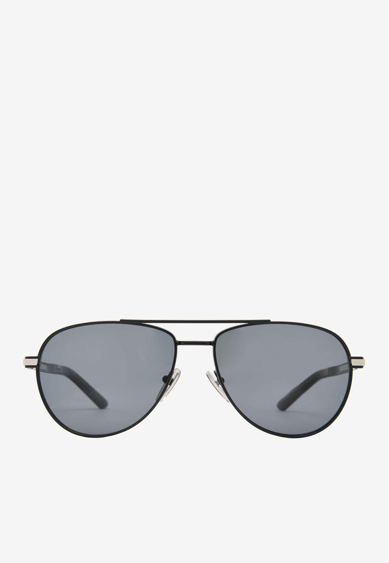 Double-Bridge Aviator Sunglasses