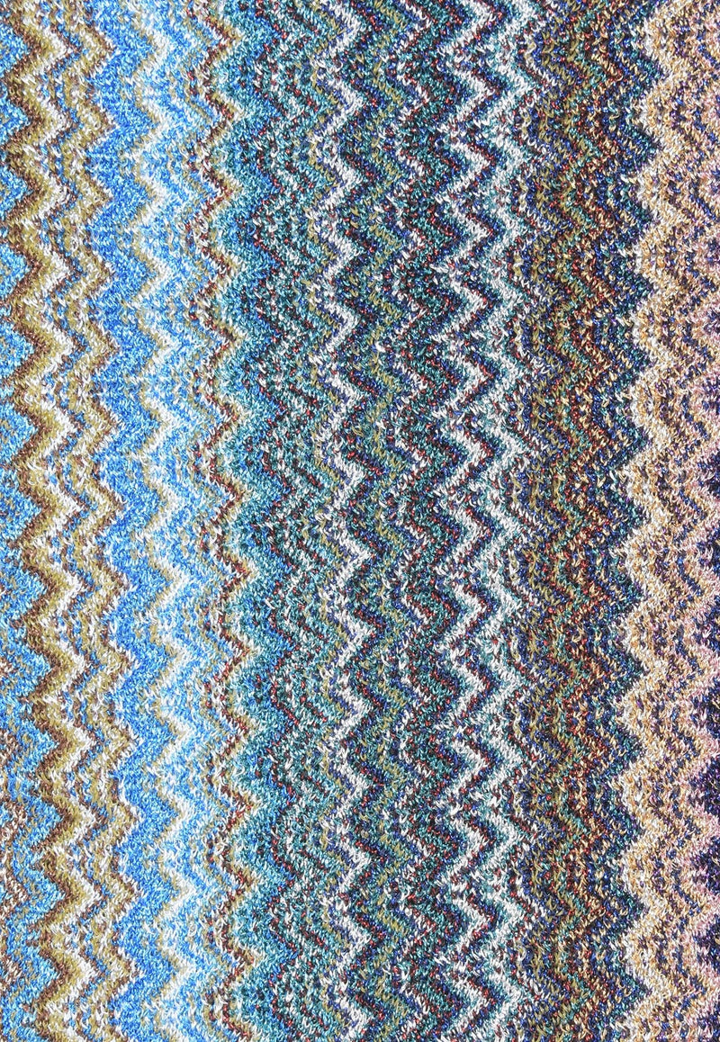 Chevron Pattern Fringed Scarf