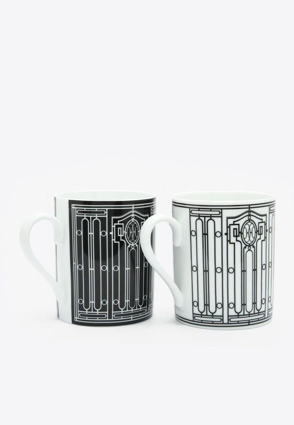 H Deco N°1 and N°2 Porcelain Mug - Set of 2