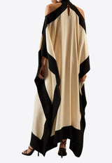 Mambo Corniche Cold-Shoulder Kaftan Dress