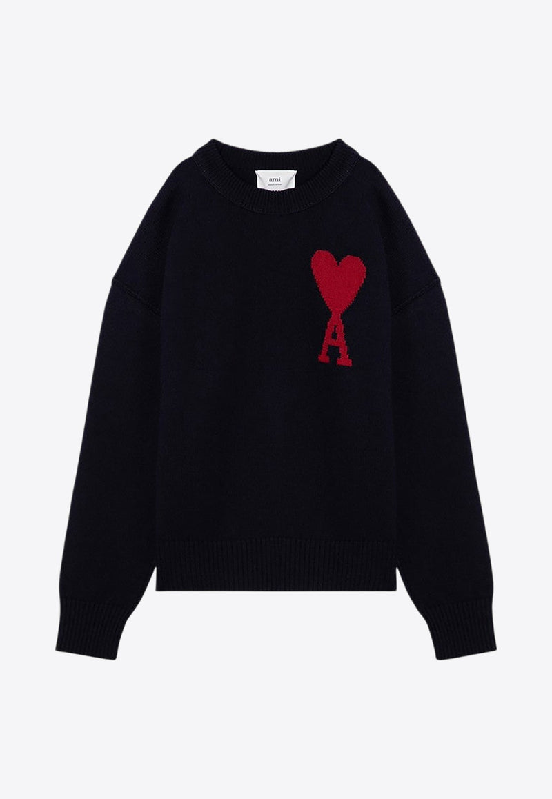 Ami De Coeur Intarsia Knit Wool Sweater