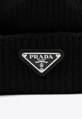 Triangle Logo Wool Cashmere Beanie