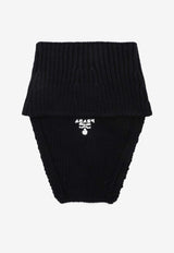 Logo Embroidered Cashmere Neck Warmer