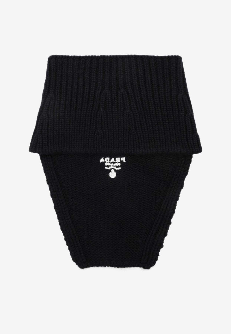 Logo Embroidered Cashmere Neck Warmer