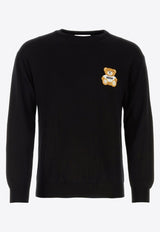 Teddy-Embroidered Pullover Sweatshirt