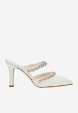 Vedadamu 90 Crystal-Embellished Mules in Satin