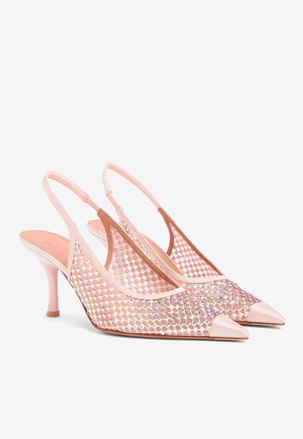 Vesper 70 Crystal-Embellished Pumps