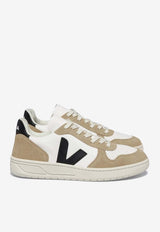 V-10 Leather and Suede Low-Top Sneakers