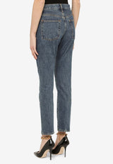 Washed-Out Slim Jeans