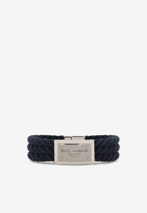 Marina Logo Plaque Cord Bracelet