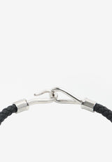 Jumbo H Braided Bracelet in Swift Calfskin