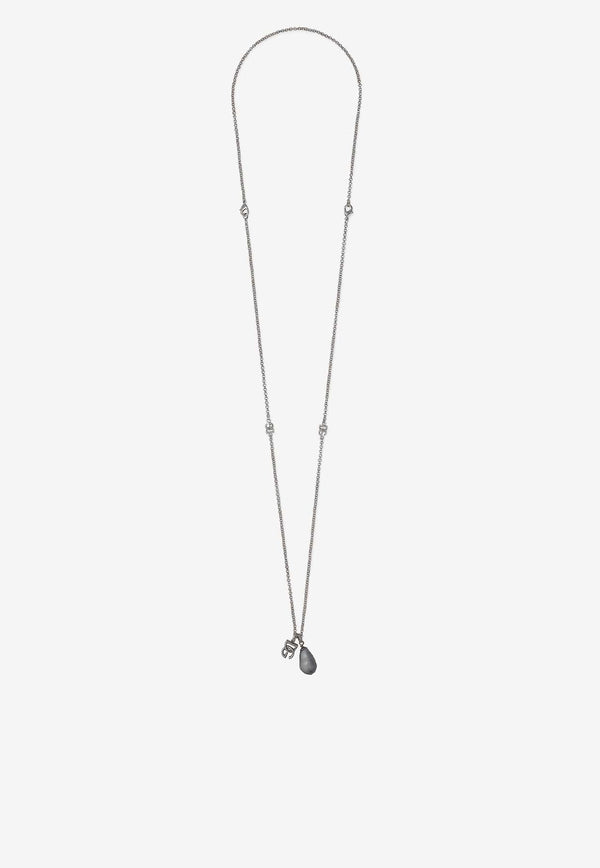 DG Logo Teardrop Pendant Necklace